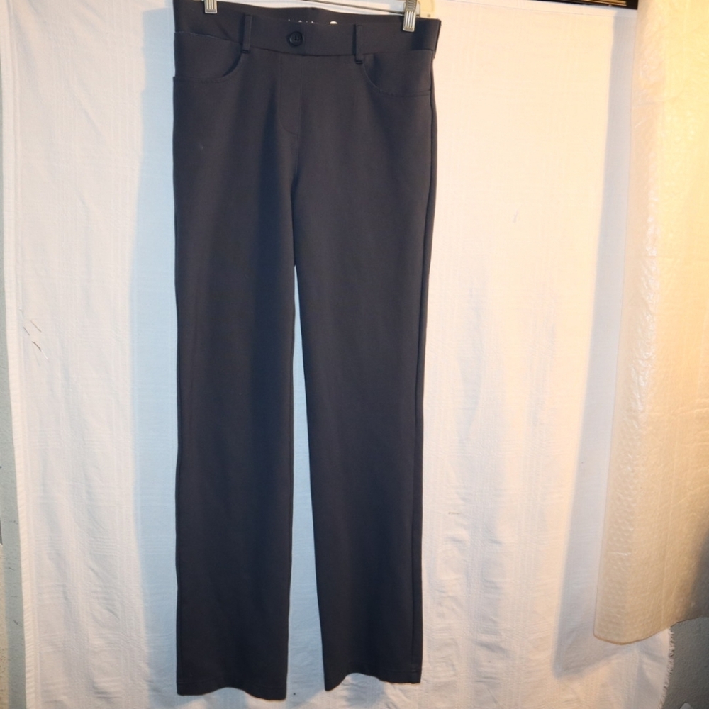 Betabrand Navy Blue Straight Leg Pull On Pants Medium